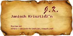 Janisch Krisztián névjegykártya